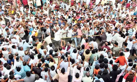 Villagers Stage Traditional Punch Fight Game During Holi in Nizamabad