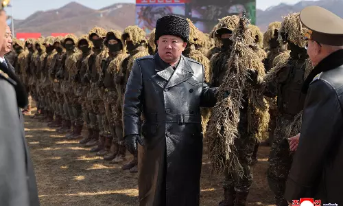 North Koreas Kim Oversees Cruise Missile Tests From New Naval Destroyer