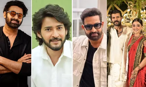 Prabhas, Mahesh Babu and Jr NTR Miss Vijay–Rashmika Reception