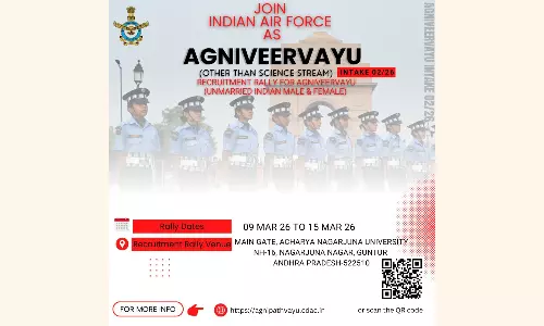 IAF Agniveervayu Recruitment Rally from March 9 at Acharya Nagarjuna University