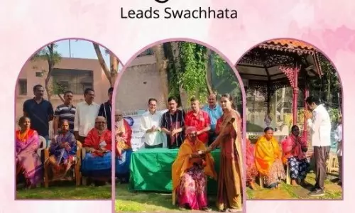 GHMC Honours Women Sanitation Workers GHMC Honours Women Sanitation Workers