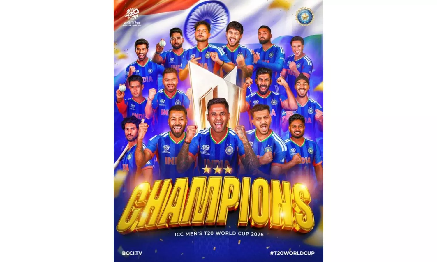 Andhra Guv, CM, Jagan Congratulate Team India on T20 World Cup Victory