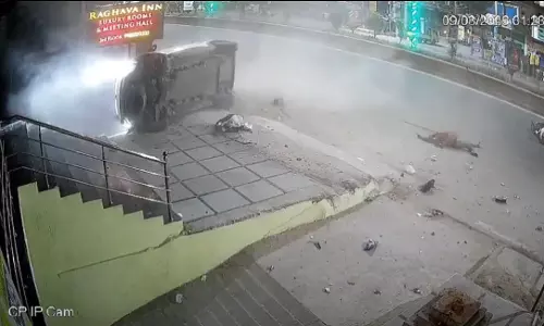 Sanitation Worker, Another Injured in Car Crash in Nalgonda Sanitation Worker, Another Injured in Car Crash in Nalgonda