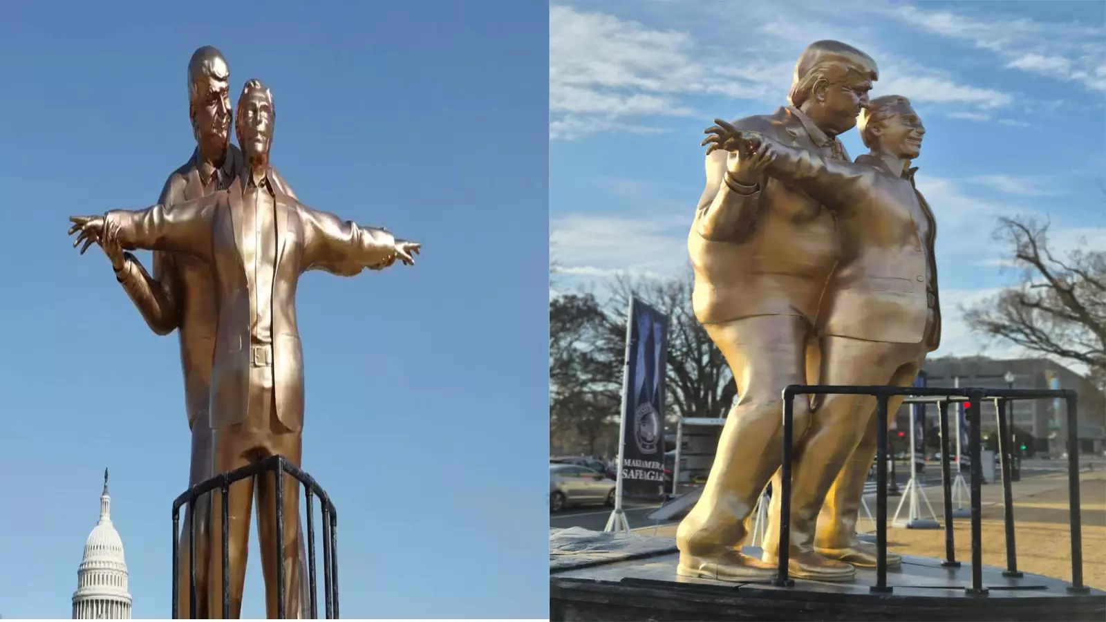King Of The World: Titanic Pose Statue Of Trump and Epstein Goes Viral King Of The World: Titanic Pose Statue Of Trump and Epstein Goes Viral