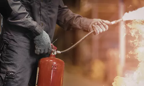 Pre-Dawn Fire Near Qutub Shahi Tombs Pre-Dawn Fire Near Qutub Shahi Tombs