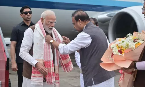 Assam: PM Arrives In Guwahati, Kokrajhar Visit Cancelled Due To Rain Assam: PM Arrives In Guwahati, Kokrajhar Visit Cancelled Due To Rain