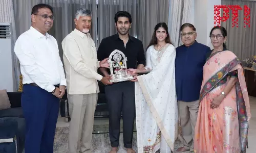 Andhra Pradesh CM Naidu Blesses Allu Sirish And Nayanika Reddy