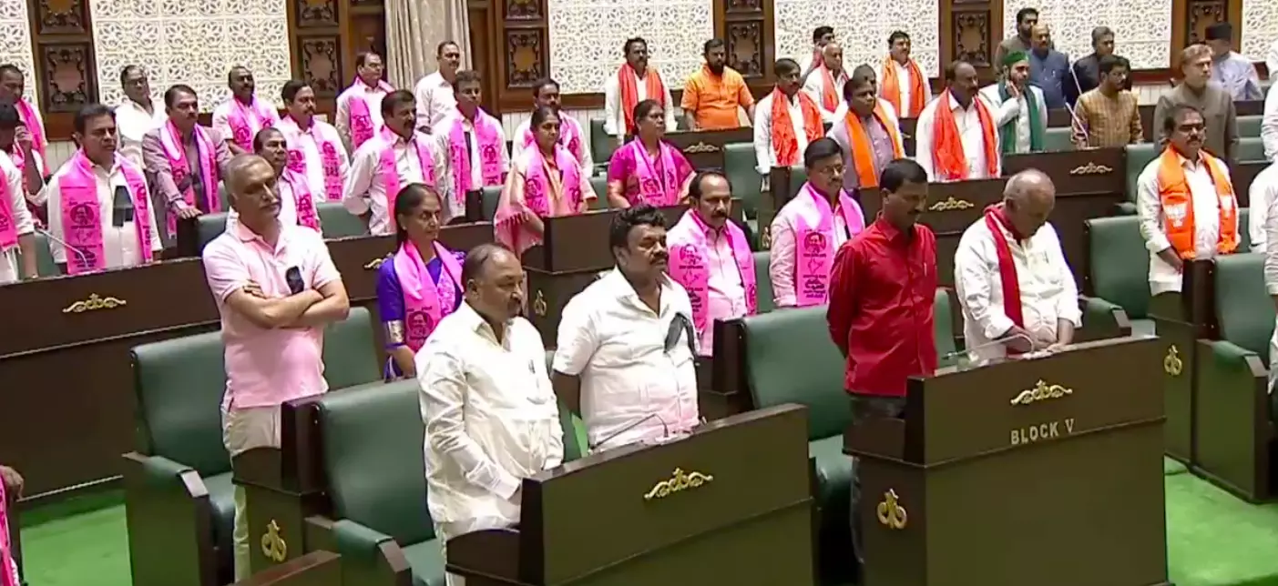 BJP Slams MIM Over Vande Mataram Exit BJP Slams MIM Over Vande Mataram Exit