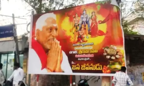 Jeevan Reddy Distances From Cong., Removes Party Symbols At Home