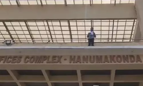 Warangal: Man Climbs Collectorate Building, Threatens Suicide Over Land Dispute