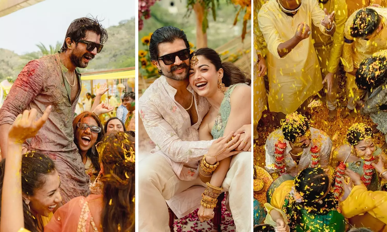 Rashmika Mandanna, Vijay Deverakonda Share Haldi Pictures Rashmika Mandanna, Vijay Deverakonda Share Haldi Pictures