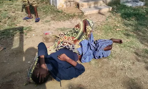 Ailing Man Abandoned At Crematorium In Jagtial Ailing Man Abandoned At Crematorium In Jagtial