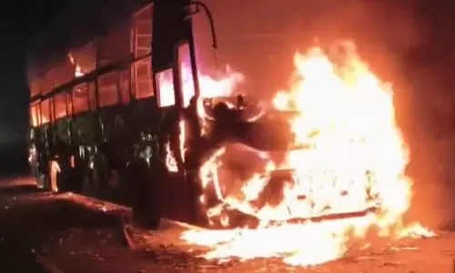 MLA Among 42 Escape Unhurt as Bus Goes Up in Flames