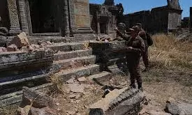 1,000-Year-Old Temple Lies Battered After Cambodia-Thai Border Clashes