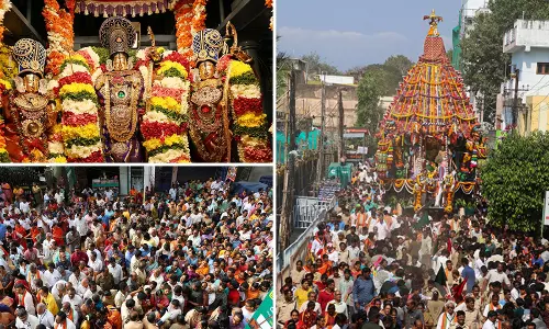 Thousands Witness Rathotsavam at Kodandarama Swamy Temple