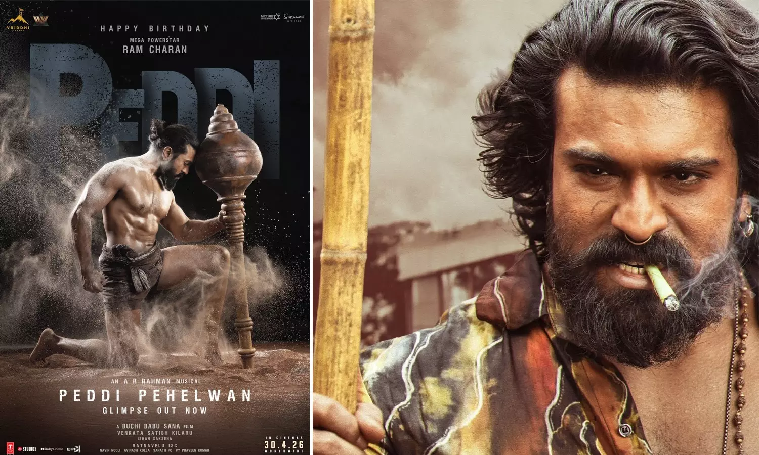 Ram Charan as Peddi Pehelwan in Special Glimpse Draws Attention Ram Charan as Peddi Pehelwan in Special Glimpse Draws Attention