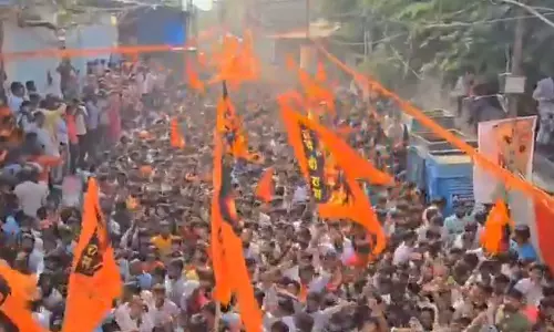 Sri Ramanavami Shobha Yatra Led by Raja Singh Begins at Dhoolpet Sri Ramanavami Shobha Yatra Led by Raja Singh Begins at Dhoolpet