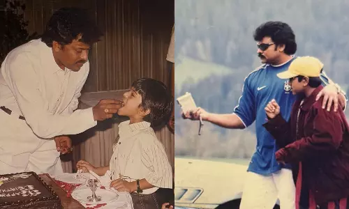 Chiranjeevi, Allu Arjun Pen Birthday Notes for Ram Charan Chiranjeevi, Allu Arjun Pen Birthday Notes for Ram Charan