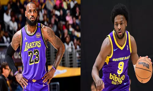 LeBron and Bronny James Connect on NBAs First Father-Son Assist