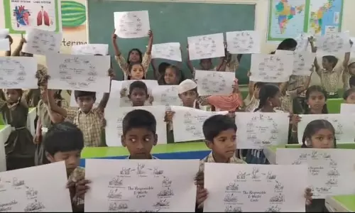 Students Lead E-Waste Awareness Drive In Hindupur