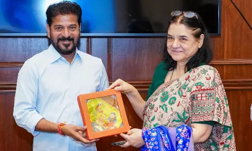 Maneka, Revanth Discuss Cow Protection