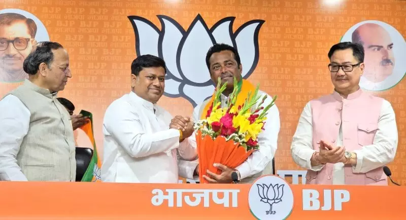Tennis Icon Leander Paes joins BJP Tennis Icon Leander Paes joins BJP