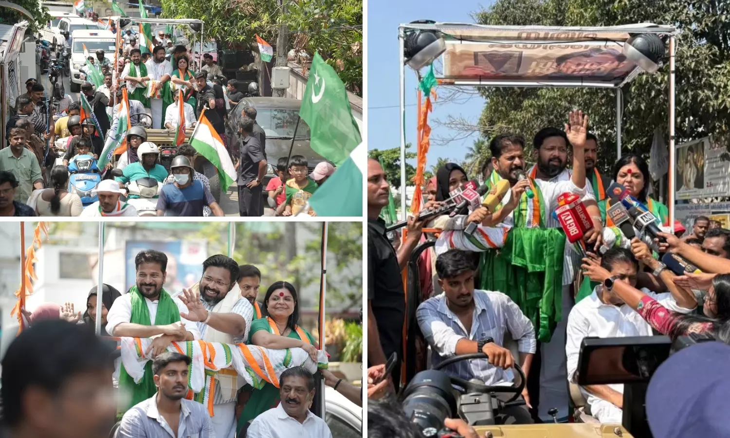 Revanth Reddy Holds Roadshow in Kerala Capital, Galvanise Cadres