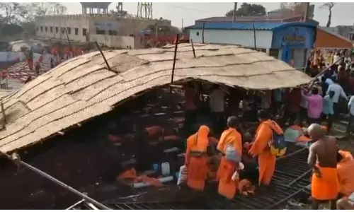 Jagtiyal: Several Devotees Injured As Pandal Collapses at Kondagattu Temple