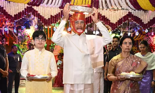 AP CM Offers Silk Robes to Lord Kodandarama at Vontimitta Kalyanotsavam