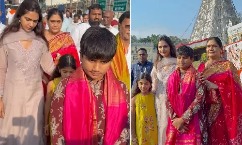 Allu Arjun’s Family Climbs Tirumala Hills; Sneha Reddy Shares Moments