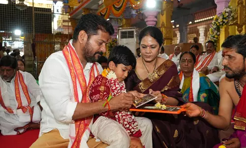 Revanth Reddy Performs Bhumi Puja for Rs.225 Cr Basara Temple Project
