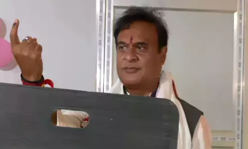 Assam CM Casts His Vote In Guwahati Along With Family Assam CM Casts His Vote In Guwahati Along With Family