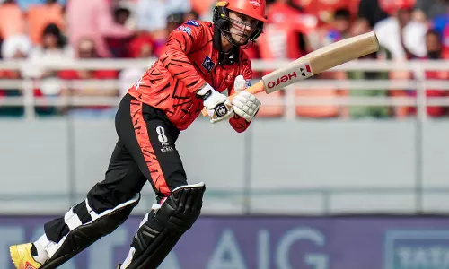 Abhishek Sharma Blasts 74 as SRH Power to 219/6 Against Punjab Kings Abhishek Sharma Blasts 74 as SRH Power to 219/6 Against Punjab Kings