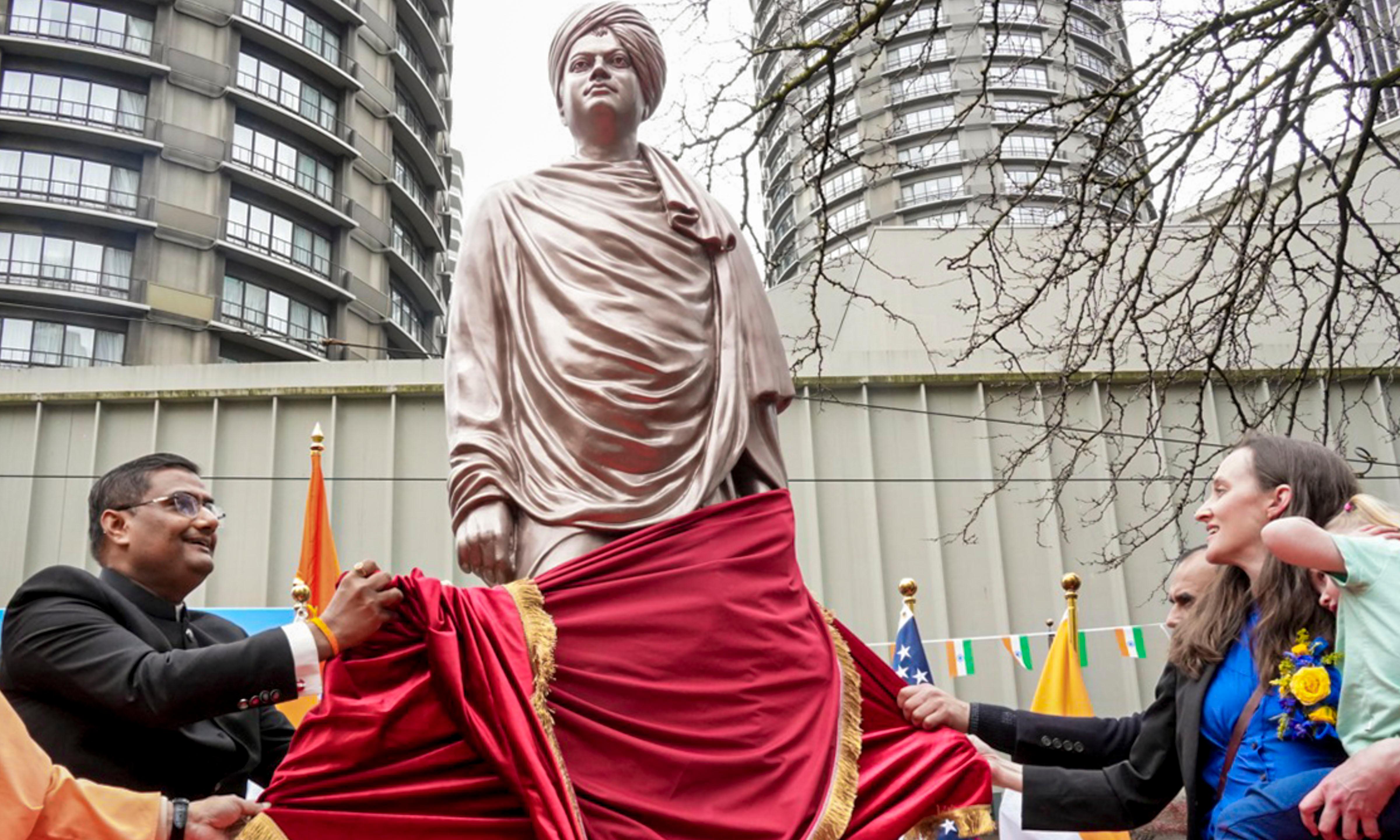 First-Ever Life-Size Vivekananda Statue In US Unveiled In Seattle
