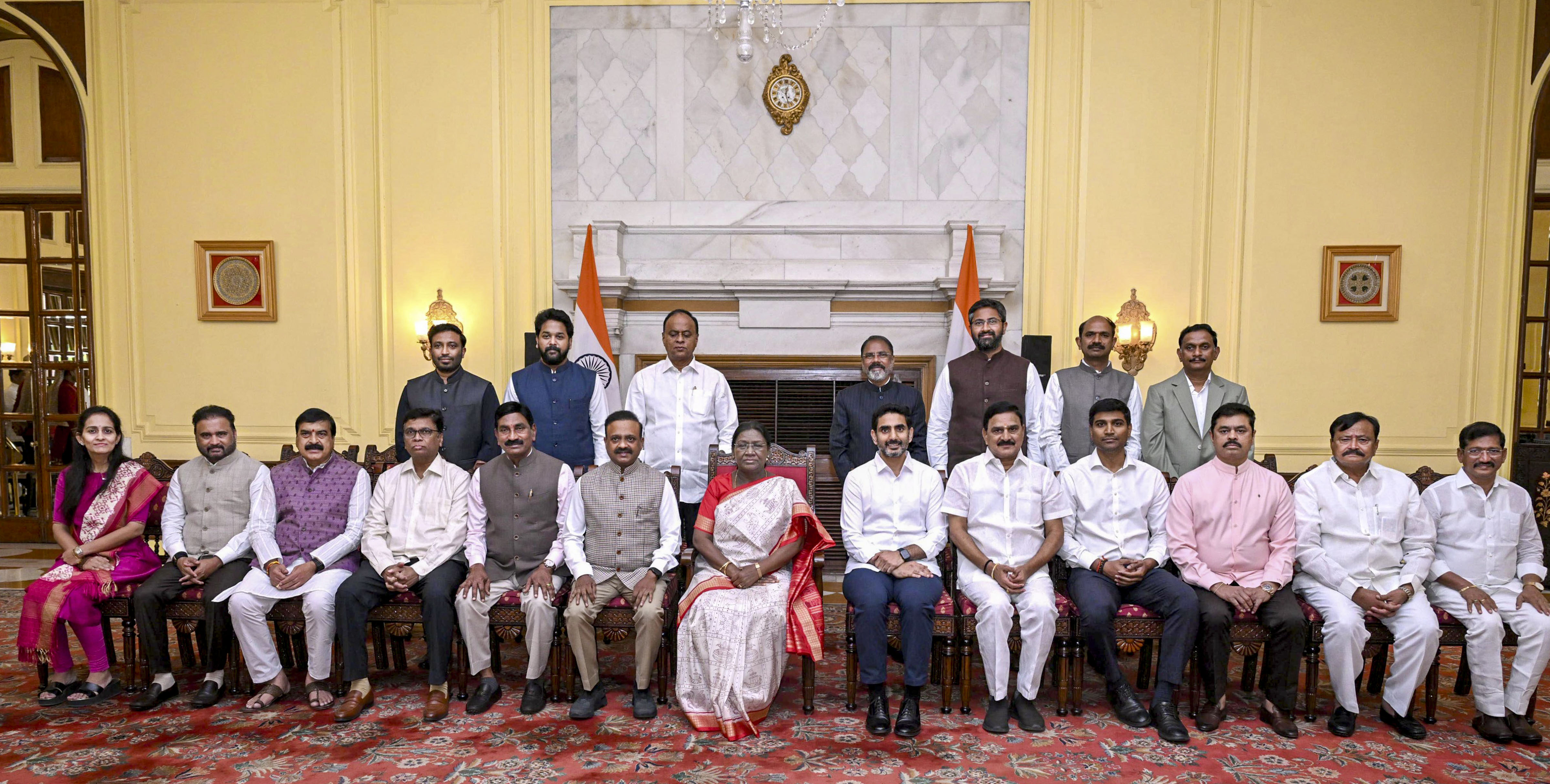 Lokesh, MPs Thank Murmu for her Assent to Amaravati as State Capital