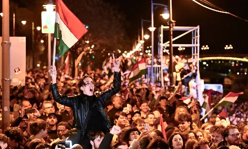 Hungarian Youth Celebrate Orban’s Defeat, Call It ‘Liberation’ Hungarian Youth Celebrate Orban’s Defeat, Call It ‘Liberation’