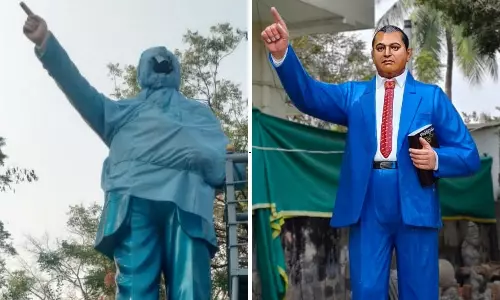 Ambedkar Statue Desecrated on Birth Anniversary in Mahabubabad