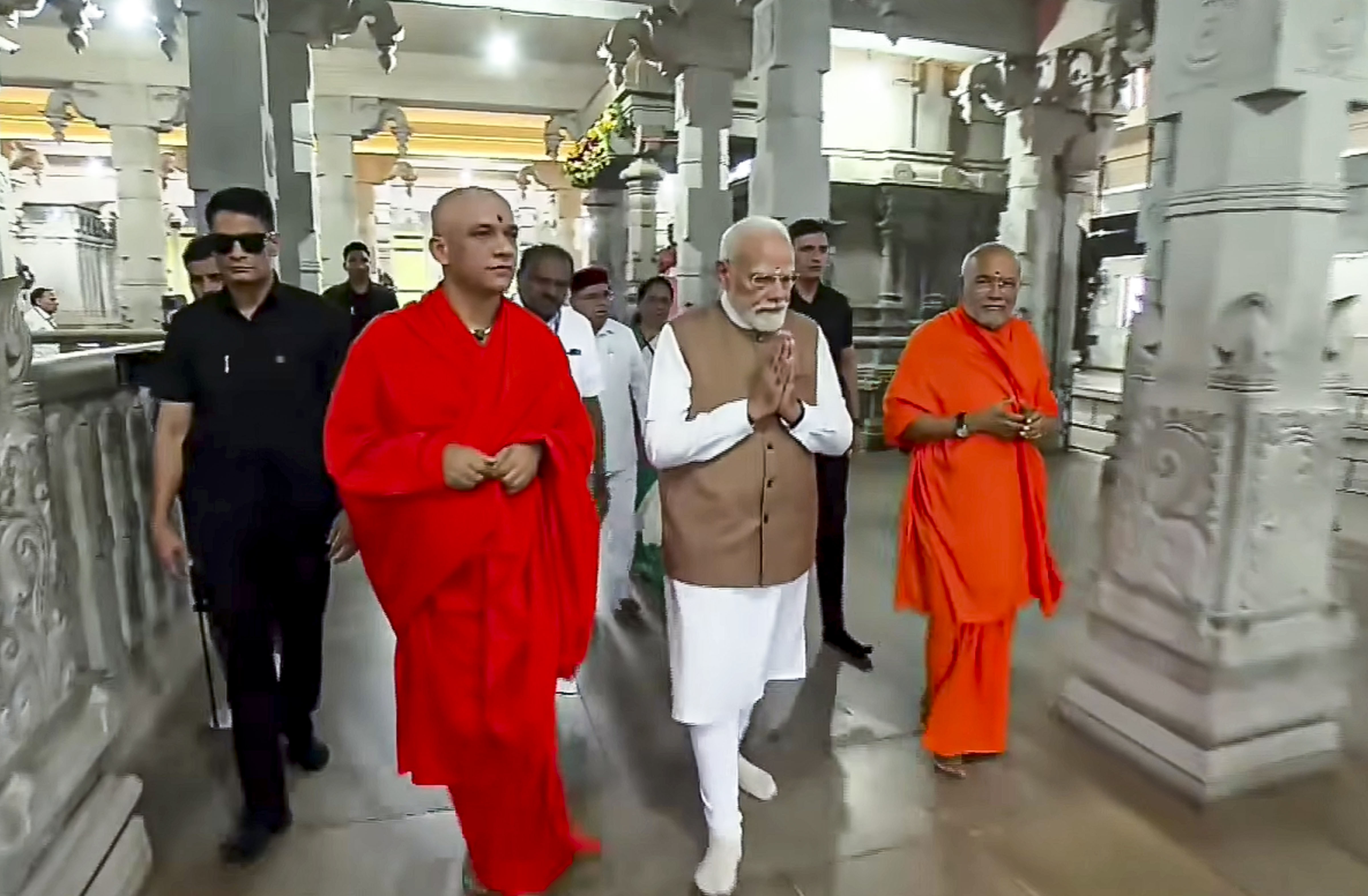 PM Modi Inaugurates Sri Guru Bhairavaikya Mandira In Karnataka's Mandya