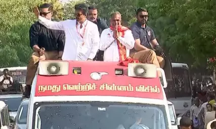Vijay Holds Roadshow in Chennai Vijay Holds Roadshow in Chennai