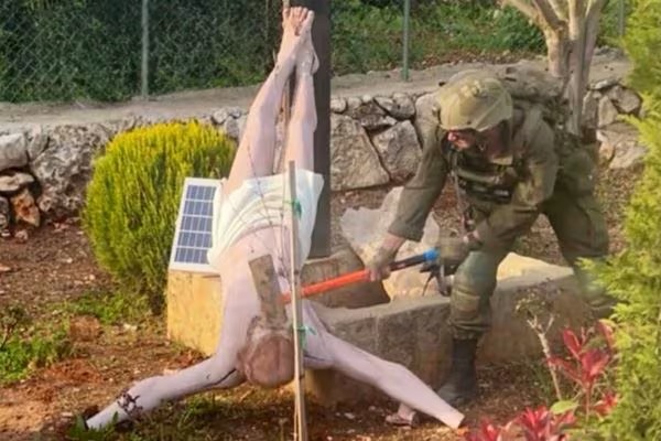 Israel Says Image of Soldier Striking Jesus Statue in Lebanon Is Authentic