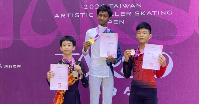 2 Vizag Boys Clinch 3 Golds at Taiwan Skating Open