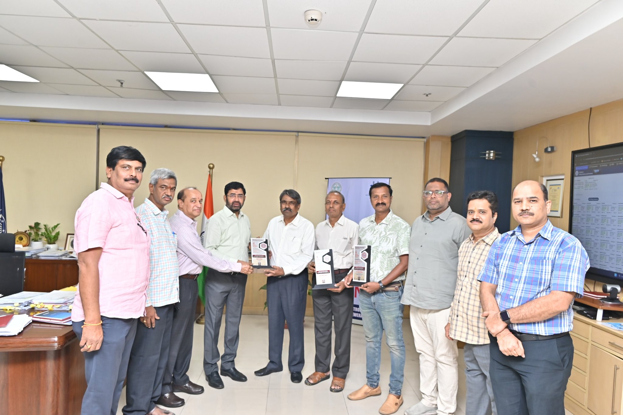 HMWSSB Officials Present PRSI Awards to MD Ashok Reddy