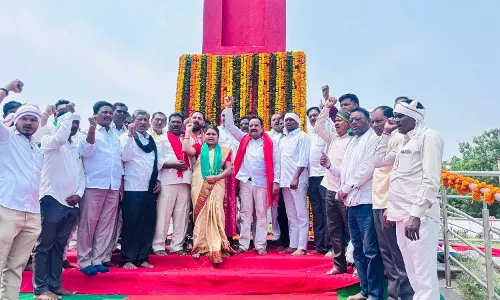 Hundreds of Adivasis and Leaders Paid Rich Tributes to the Indravelli Martyrs Hundreds of Adivasis and Leaders Paid Rich Tributes to the Indravelli Martyrs