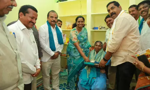 MLA Inaugurated Indiramma Houses In Hanamkonda MLA Inaugurated Indiramma Houses In Hanamkonda
