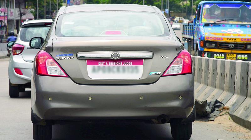 450 Cases Booked In Malkajgiri Traffic Drive Against Illegal Number Plates