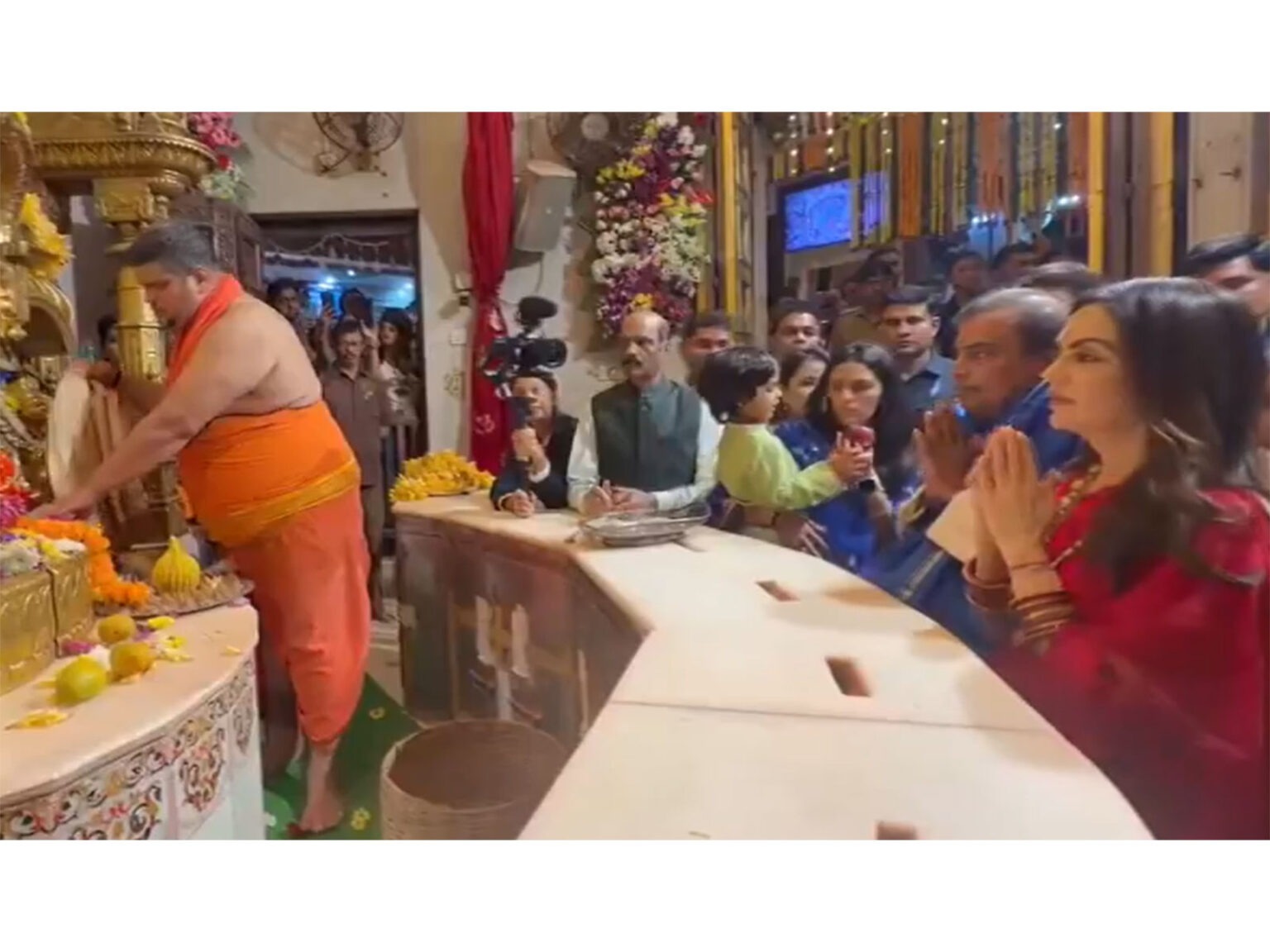 Inside Mukesh Ambani’s Birthday Celebrations: Nita Ambani Performs Bhraman Bhoj to Ved Pathsala Students - Watch