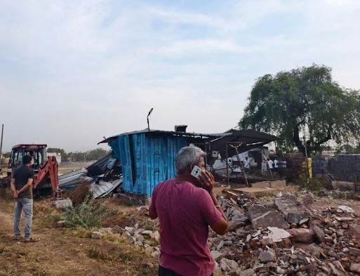 Anti-encroachment Drive Clears Illegal Structures in Ballari