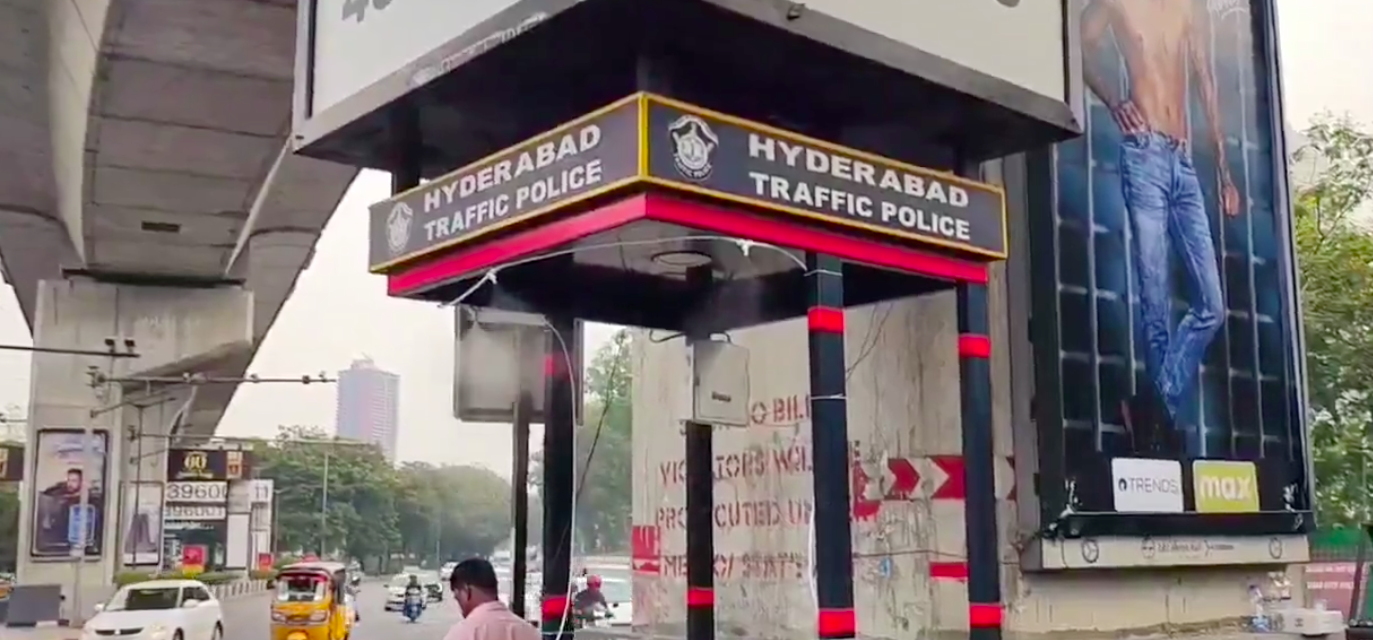 Mist-Air Cooling System Trial at Traffic Booth