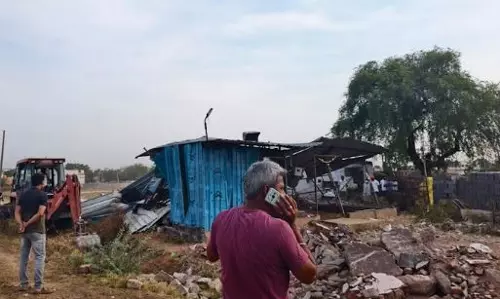 Anti-encroachment Drive Clears Illegal Structures in Ballari Anti-encroachment Drive Clears Illegal Structures in Ballari