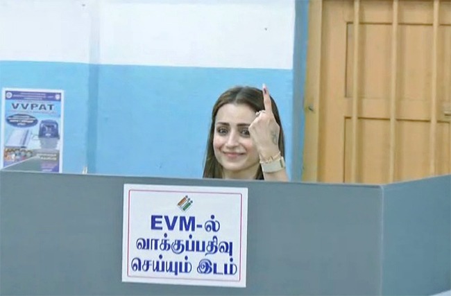 Trisha Krishnan Sparks Buzz With Voting Post